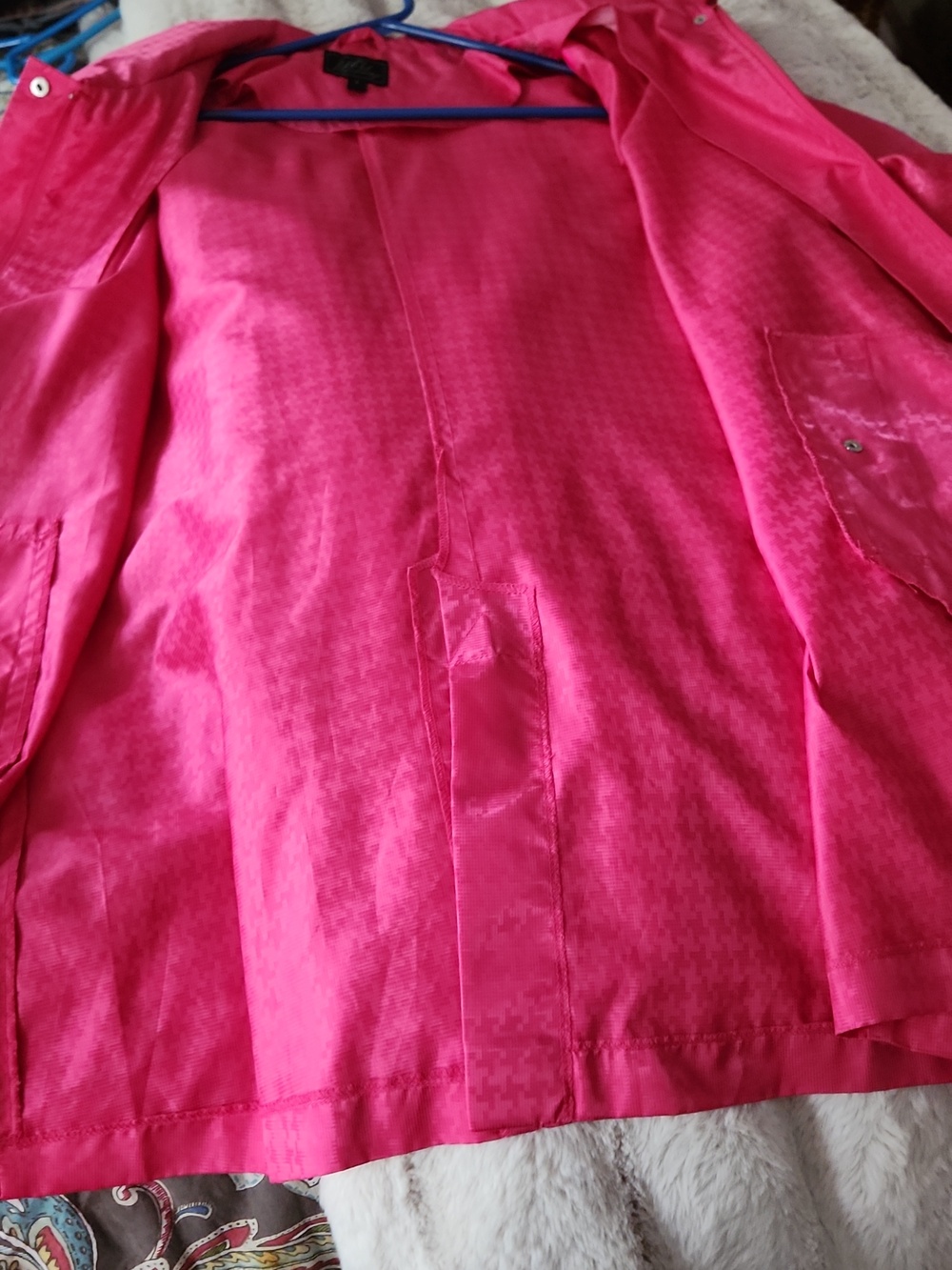 UBU Hot Pink Women's Lightweight Trench Coat - Picture 8 of 10